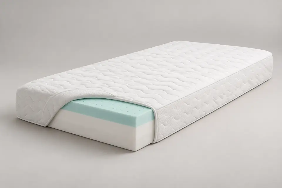 Representative Gel memory foam mattress illustrating the construction of LIFERECORD 6-Inch Twin Gel Memory Foam Mattress